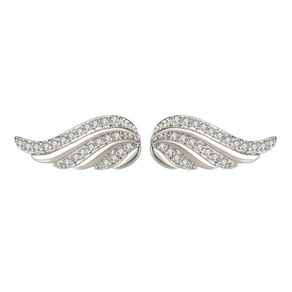 Angel Wing Ear Studs Wings Shape Micro-inlaid